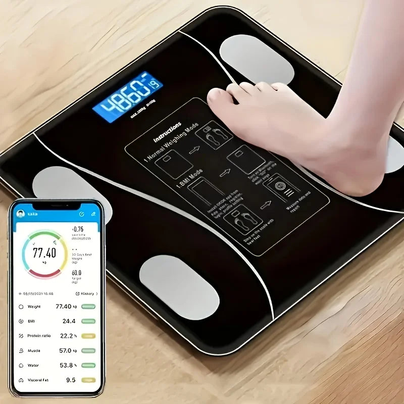 Smart Digital Body Scale – LED Display, 400lb Capacity